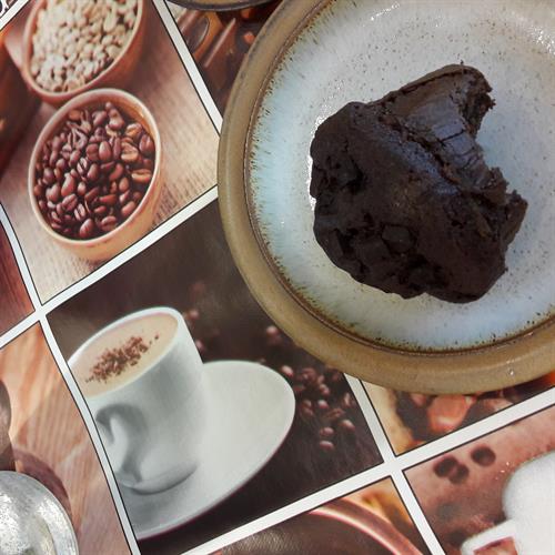 chokolademuffin og Coffee Time Voksdug passer perfekt sammen